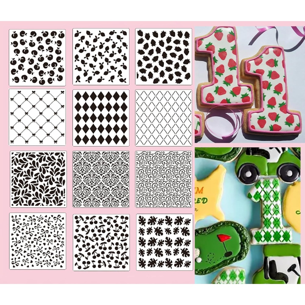Cookies Pack - 12-Pak Set Cetakan Kue Motif Bunga,