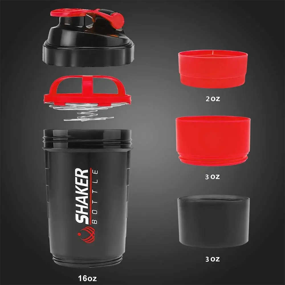 Protein Bar - Botol Protein berlapis 500ml, pengocok bubuk
