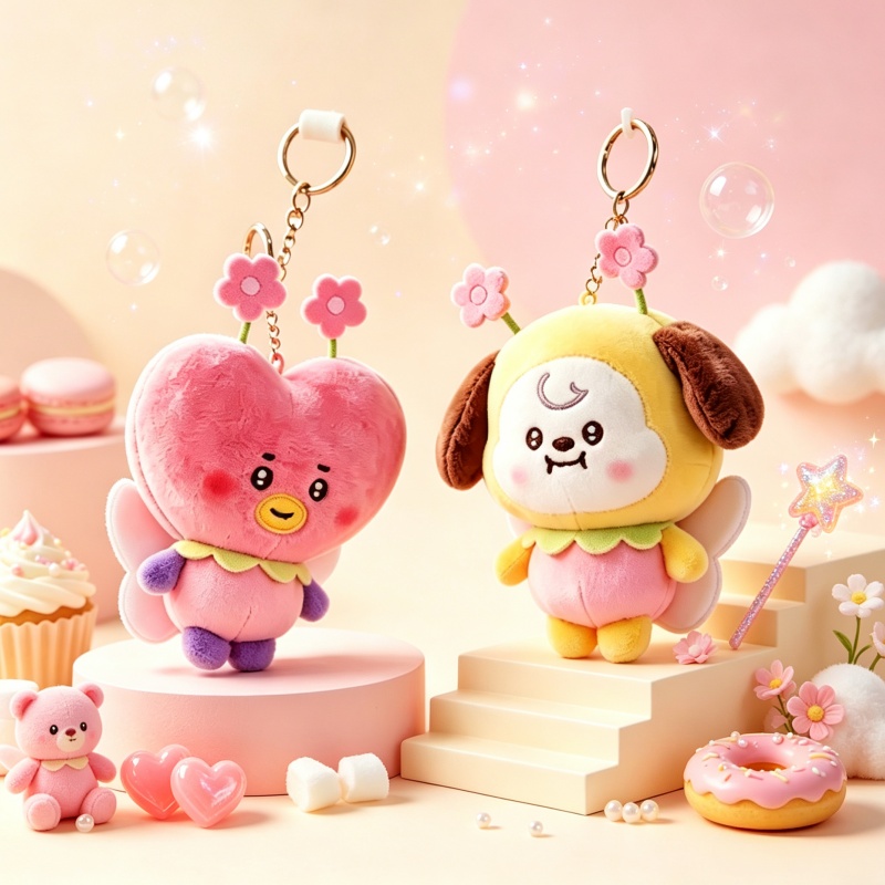 Cookies Pack - BT21 Seri Bunga Sakura, Boneka Plush,