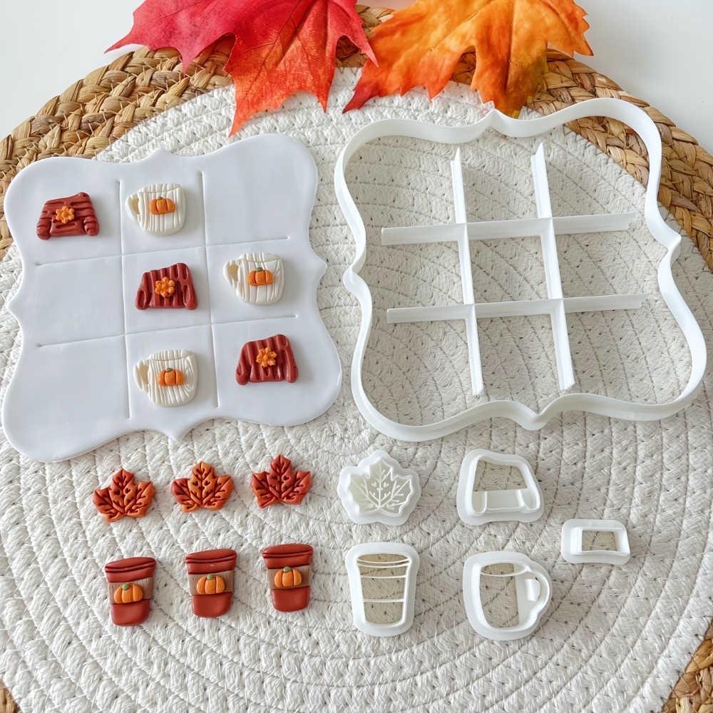 Cookies Pack - 7Pcs Set Cetakan Kue Tic-Tac-Toe Musim