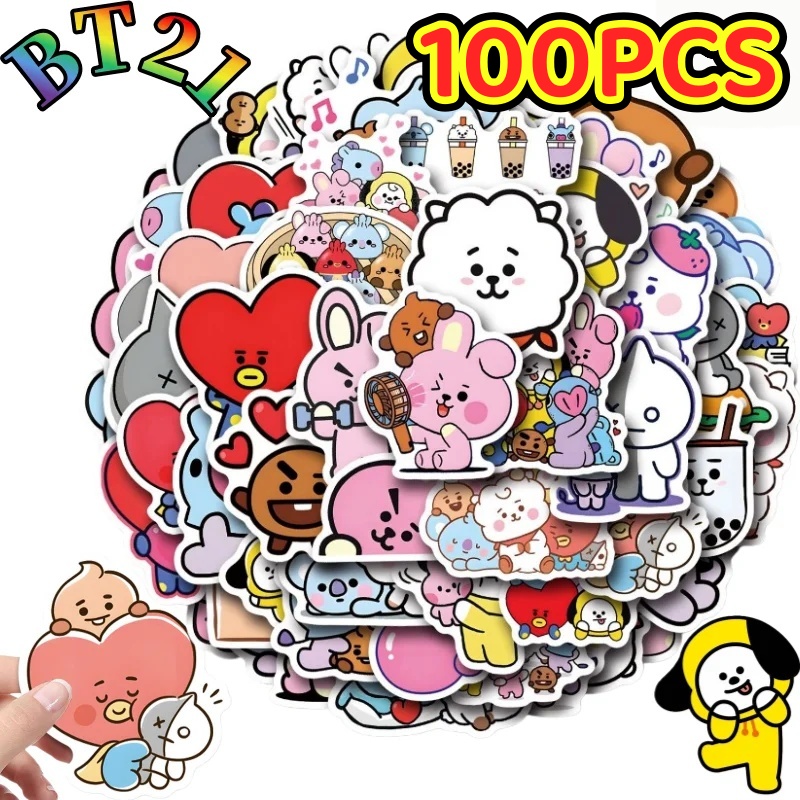 Cookies Pack - 55/110PCS Stiker BT21 Chimmy Cooky koya