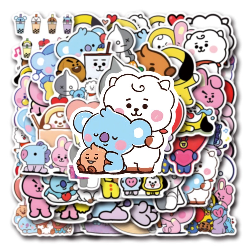 100/200PCS Stiker BT21 Chimmy  - Cookies Pack ulasan dan harga