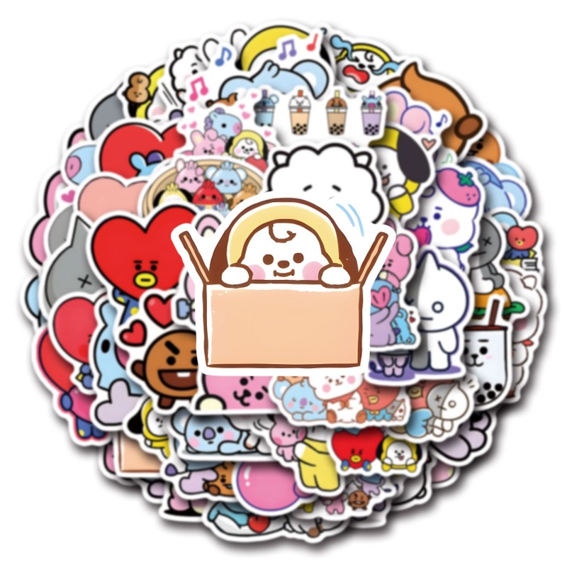100/200PCS Stiker BT21 Chimmy  - Cookies Pack ulasan dan harga
